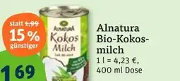 tegut Alnatura bio-kokosmilch Angebot