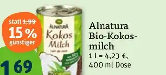 tegut Alnatura bio-kokosmilch Angebot