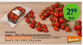 tegut Demeter bio-cherrystrauchtomaten Angebot