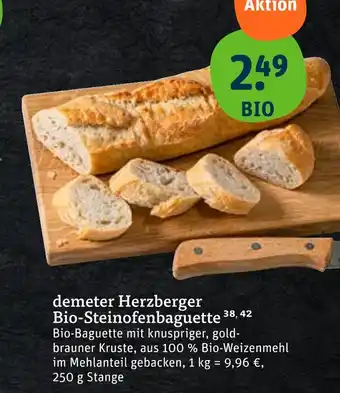 tegut Demeter herzberger bio-steinofenbaguette Angebot