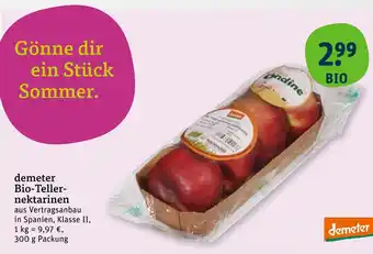 tegut Demeter bio-tellernektarinen Angebot
