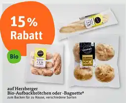 tegut Herzberger bio-aufbackbrötchen oder -baguette Angebot