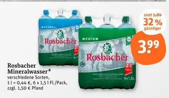 tegut Rosbacher mineralwasser Angebot