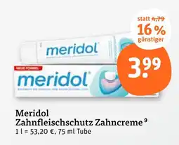tegut Meridol zahnfleischschutz zahncreme Angebot