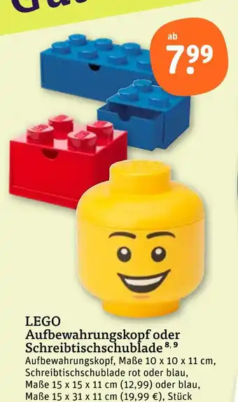 tegut Lego aufbewahrungskopf Angebot