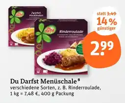 tegut Du darfst menüschale Angebot