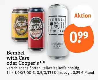 tegut Bembel with care oder cooper‘s apfelwein Angebot