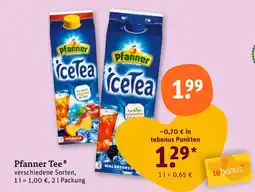 tegut Pfanner icetea pfirsich Angebot