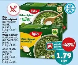 PENNY Iglo rahm-spinat oder würz-spinat Angebot