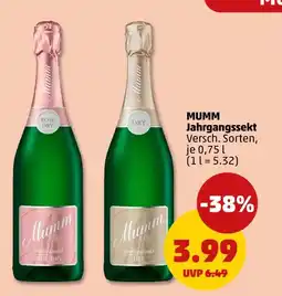 PENNY Mumm jahrgangssekt Angebot