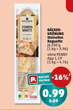 PENNY Bäckerkrönung steinofen baguette Angebot