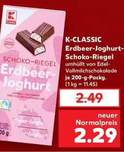 Kaufland K-CLASSIC Erdbeer-Joghurt Schoko-Riegel Angebot