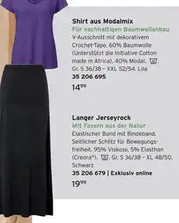 Tchibo Shirt aus modalmi oder langer jerseyrock Angebot