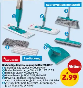 PENNY Paul koch nachhaltige bodenreinigungshelfer eco line Angebot