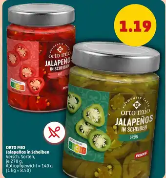 PENNY Orto mio jalapeños in scheiben rot Angebot