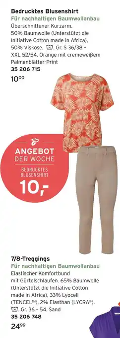Tchibo Bedrucktes blusenshirt oder 7/8-treggings Angebot