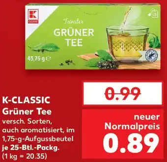 Kaufland K-CLASSIC Grüner Tee Angebot