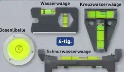 Aldi Nord Workzone Libellen-Wasserwaagen-Set 4-tlg Angebot