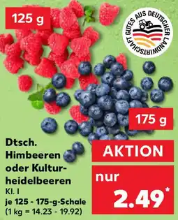Kaufland Dtsch. Himbeeren oder Kulturheidelbeeren Angebot