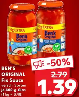 Kaufland BEN'S ORIGINAL Fix Sauce Angebot