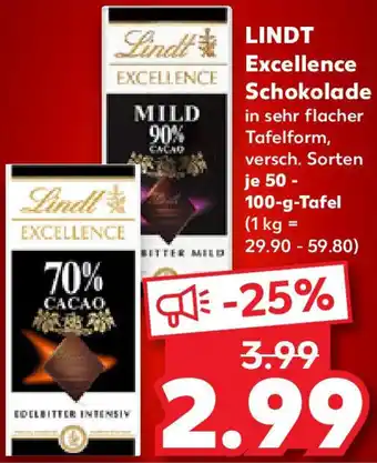 Kaufland LINDT Excellence Schokolade Angebot