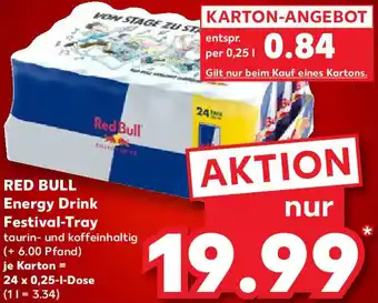 Kaufland RED BULL Energy Drink Festival-Tray Angebot