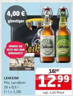 Getränke Quelle Leikeim pils, landbier Angebot
