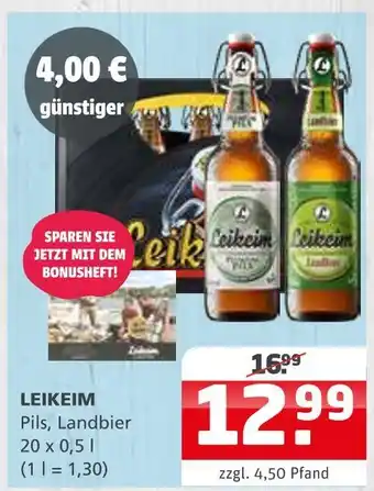 Getränke Quelle Leikeim pils, landbier Angebot