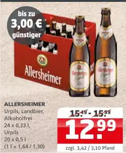 Getränke Quelle Allersheimer urpils, landbier, alkoholfrei oder urpils Angebot