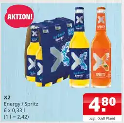 Getränke Quelle X2 energy / spritz Angebot