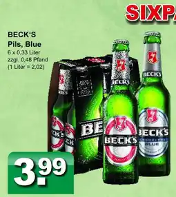 Getränkeparadies Gefromm Beck's pils, blue Angebot