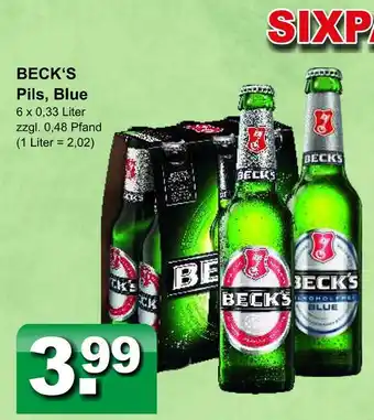 Getränkeparadies Gefromm Beck's pils, blue Angebot