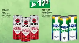 Getränkeparadies Gefromm Bacardi oder absoolut cola oder vodka sprite Angebot