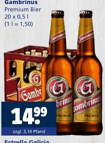 Getränkewelt Gambrinus premium bier Angebot