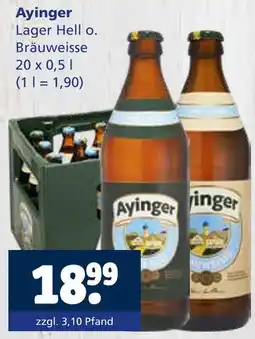 Getränkewelt Ayinger lager hell o. bräuweisse Angebot