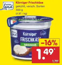Netto Marken-Discount GUTES Land Körniger Frischkäse Angebot
