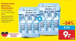Netto Marken-Discount Rheinfels Quelle Natürliches Mineralwasser Angebot