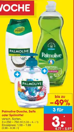 Netto Marken-Discount Palmolive Dusche, Seife oder Spülmittel Angebot