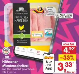 Netto Marken-Discount Hähnchen- Minutenschnitzel Angebot