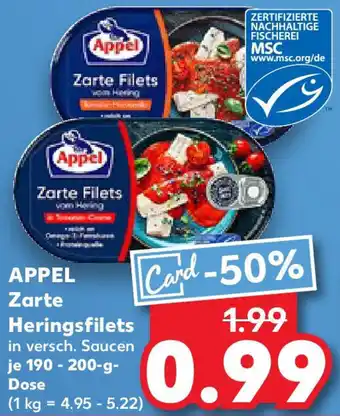 Kaufland APPEL Zarte Heringsfilets Angebot