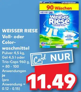 Kaufland WEISSER RIESE Voll- oder Colorwaschmittel Angebot