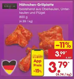 Netto Marken-Discount Hähnchen-Grillplatte Angebot