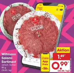 Netto Marken-Discount Wiltmann Salami- Sortiment Angebot
