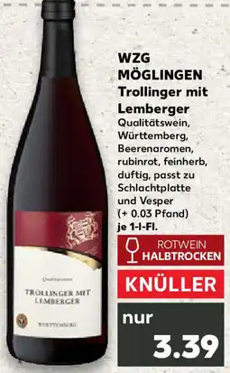Kaufland WZG MÖGLINGEN Trollinger mit Lemberger Angebot