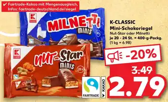 Kaufland K-CLASSIC Mini-Schokoriegel Angebot