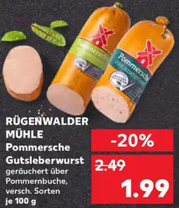 Kaufland RÜGENWALDER MÜHLE Pommersche Gutsleberwurst Angebot
