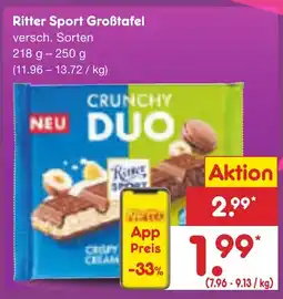 Netto Marken-Discount Ritter Sport Großtafel Angebot