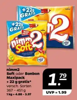 NETTO nimm2 Soft oder Bonbon Maxipack + 22 g gratis Angebot