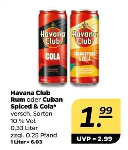 NETTO Havana Club Rum oder Cuban Spiced & Cola Angebot