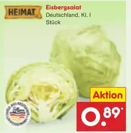 Netto Marken-Discount HEIMAT Eisbergsalat Angebot